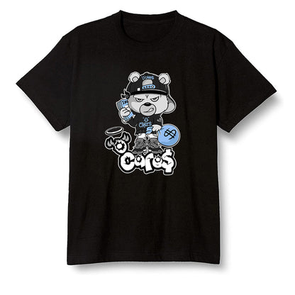 Pop Colour AJ1 Low Wolf Grey/Sail/Photon Dust/White - 0 Cares$ Teddy - Black Men T-shirt