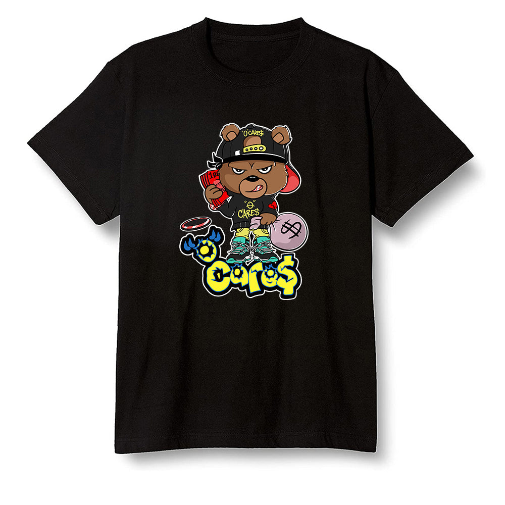 Pop Colour AJ1 Retro OG High J Balvin - Colores Y Vibras - 0 Cares$ Teddy - Black Men T-shirt