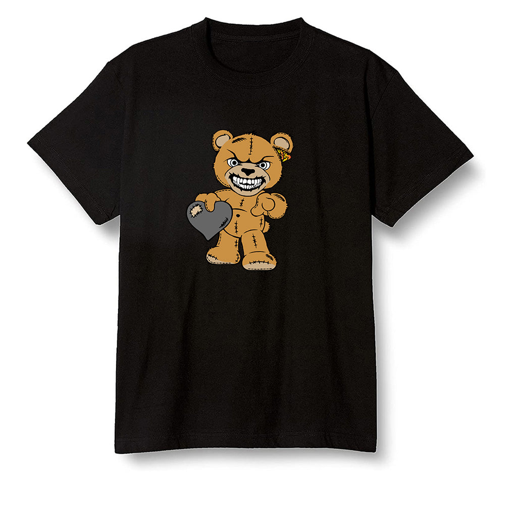 Pop Colour AJ1 Retro High OGetallic Gold - Angry Teddy Bear - Black Men T-shirt