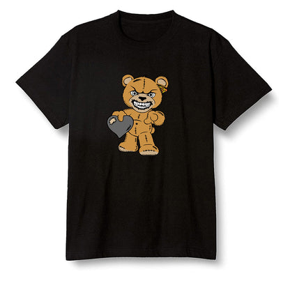 Pop Colour AJ1 Retro High OGetallic Gold - Angry Teddy Bear - Black Men T-shirt