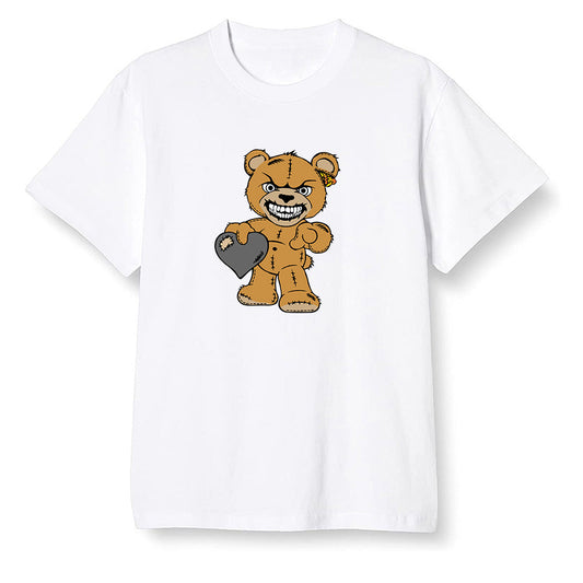 Pop Colour AJ1 Retro High OGetallic Gold - Angry Teddy Bear - White Men T-shirt