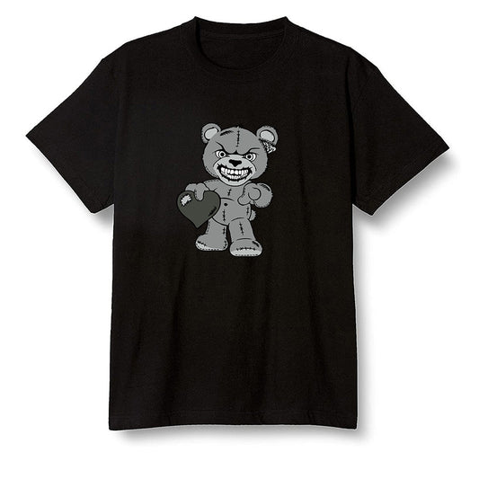 Pop Colour AJ1 Retro High OG Rebellionaire - Angry Teddy Bear - Black Men T-shirt