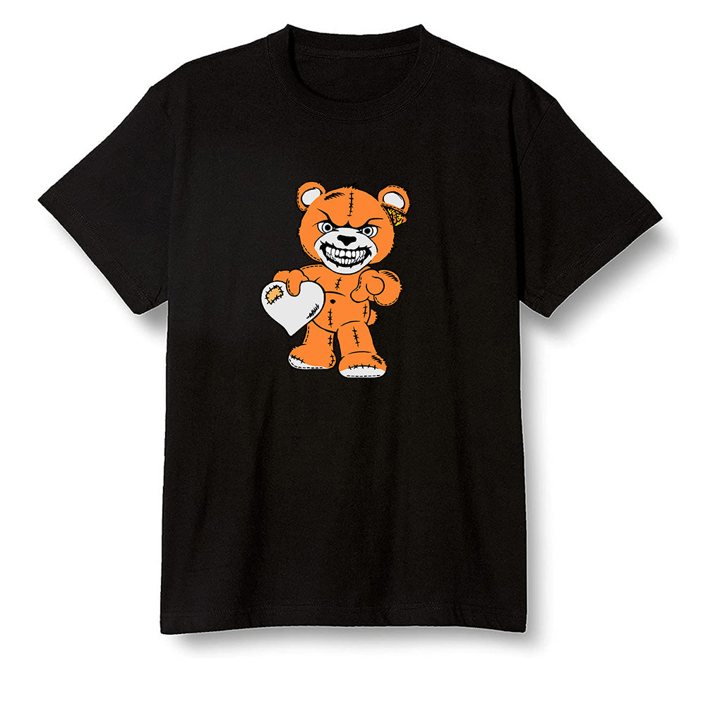 Pop Colour AJ1 Retro High OG Shattered Backboard Away - Angry Teddy Bear - Black Men T-shirt