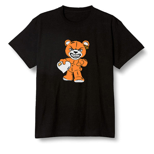 Pop Colour AJ1 Retro High OG Shattered Backboard Away - Angry Teddy Bear - Black Men T-shirt