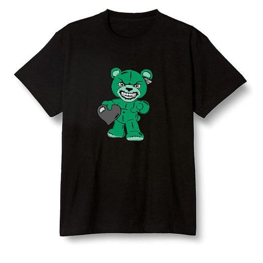 Pop Colour AJ1 Retro High OG Pine Green J10443 - Angry Teddy Bear - Black Men T-shirt