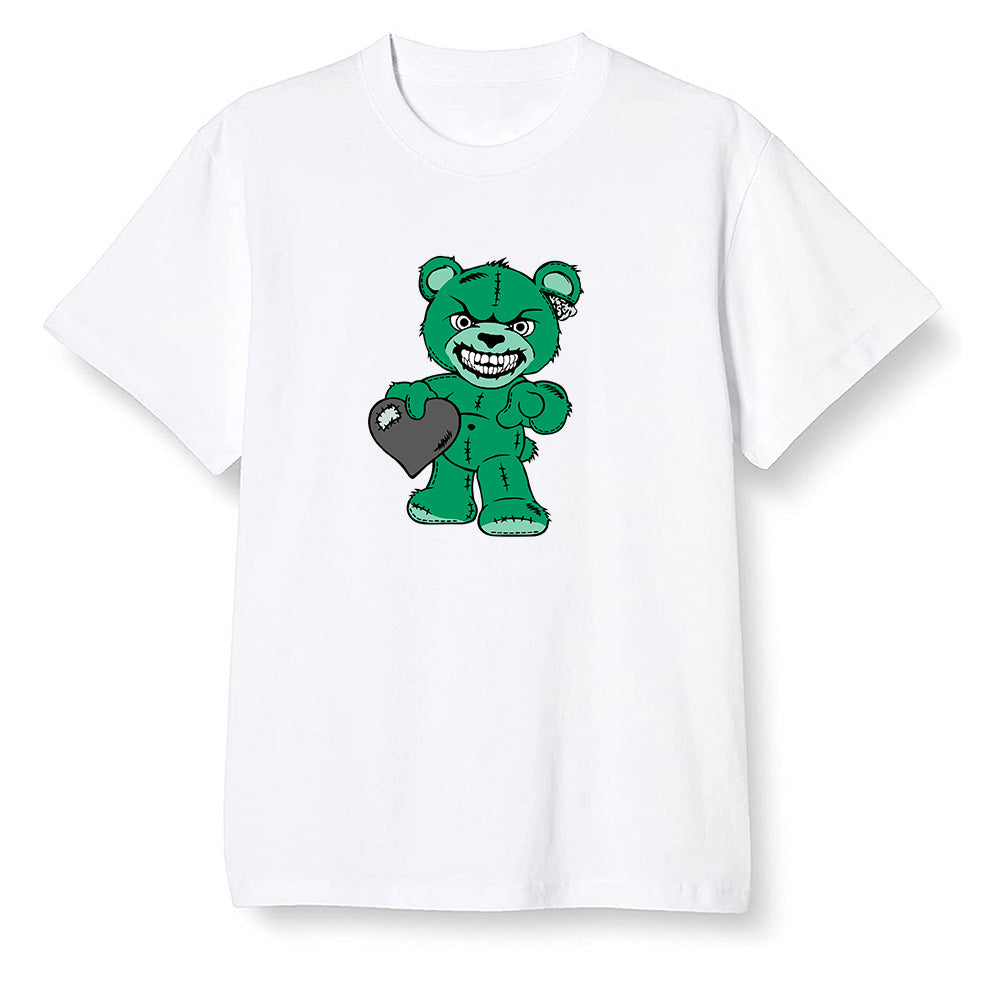 Pop Colour AJ1 Retro High OG Pine Green J10443 - Angry Teddy Bear - White Men T-shirt