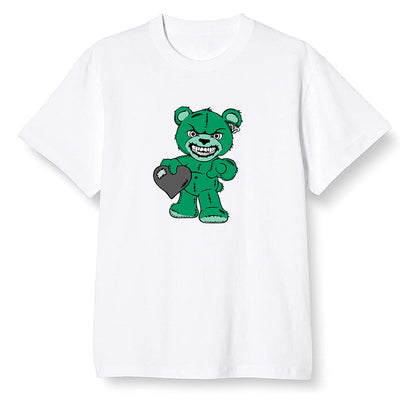 Pop Colour AJ1 Retro High OG Pine Green J10443 - Angry Teddy Bear - White Men T-shirt