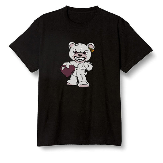 Pop Colour AJ1 Retro High OG Bordeaux - Angry Teddy Bear - Black Men T-shirt
