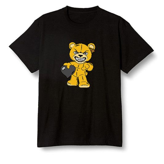 Pop Colour AJ1 Retro High OG Pollen - Angry Teddy Bear - Black Men T-shirt