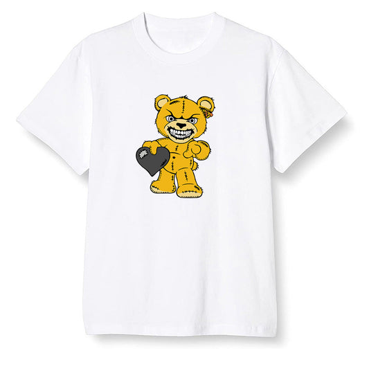 Pop Colour AJ1 Retro High OG Pollen - Angry Teddy Bear - White Men T-shirt