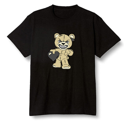 Pop Colour AJ1 Retro Hi Prm Mushroom - Angry Teddy Bear - Black Men T-shirt