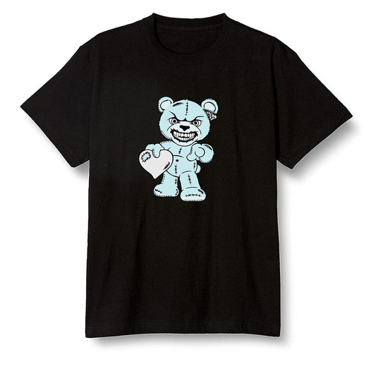 Pop Colour AJ1 NRG Joint Model - White - Angry Teddy Bear - Black Men T-shirt