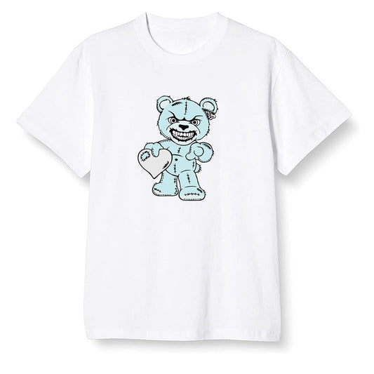 Pop Colour AJ1 NRG Joint Model - White - Angry Teddy Bear - White Men T-shirt