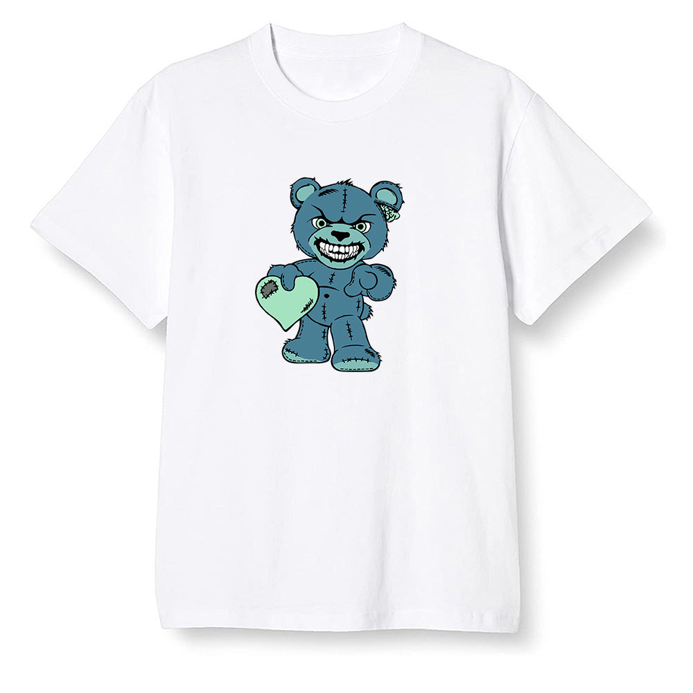 Pop Colour AJ1 High OG TIE DYE - Angry Teddy Bear - White Men T-shirt