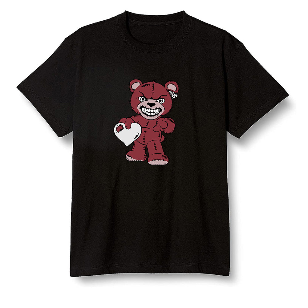 Pop Colour AJ1 Retro High OG SP White/Royal/Varsity Red/Black - Angry Teddy Bear - Black Men T-shirt