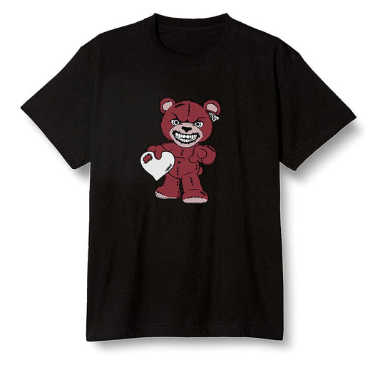 Pop Colour AJ1 Retro High OG SP White/Royal/Varsity Red/Black - Angry Teddy Bear - Black Men T-shirt