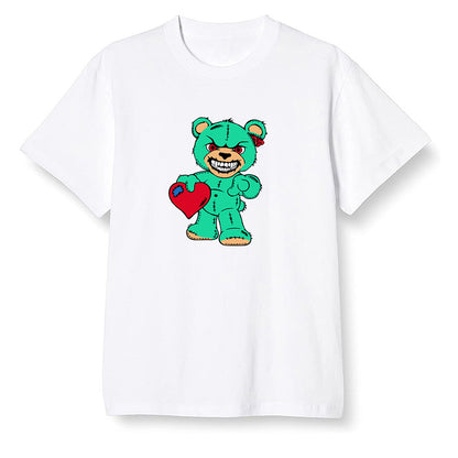 Pop Colour AJ1 Retro OG High J Balvin - Colores Y Vibras - Angry Teddy Bear - White Men T-shirt