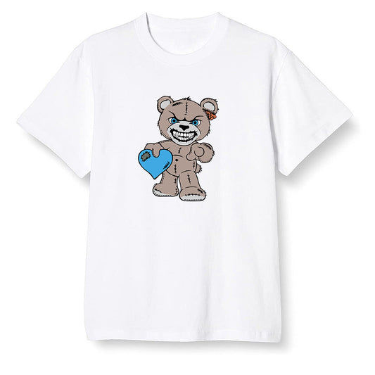 Pop Colour AJ1 Retro High OG PRO Prototype - Angry Teddy Bear - White Men T-shirt