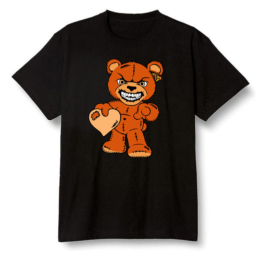 Pop Colour AJ13 Retro Starfish - Angry Teddy Bear - Black Men T-shirt