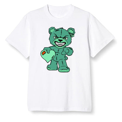 Pop Colour AJ13 Retro 'Lucky Green' - Angry Teddy Bear - White Men T-shirt