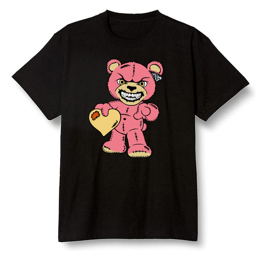 Pop Colour AJ13 Retro CNY - Angry Teddy Bear - Black Men T-shirt