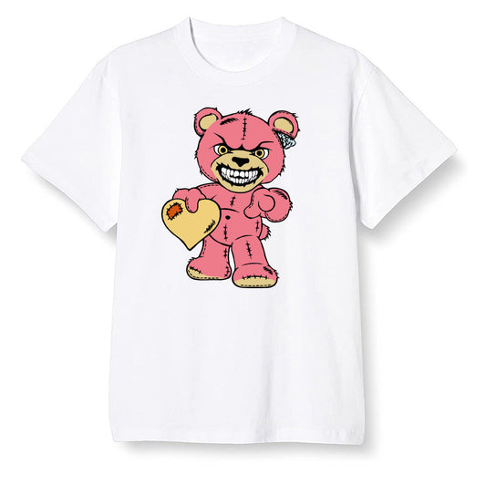 Pop Colour AJ13 Retro CNY - Angry Teddy Bear - White Men T-shirt