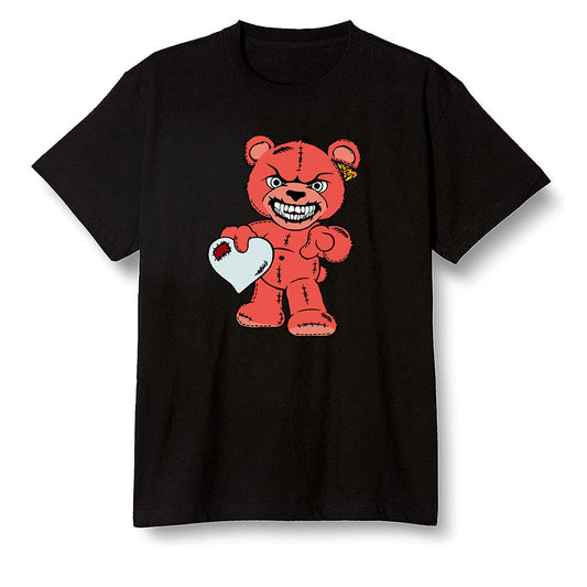 Pop Colour AJ6 Retro Black Infrared - Angry Teddy Bear - Black Men T-shirt