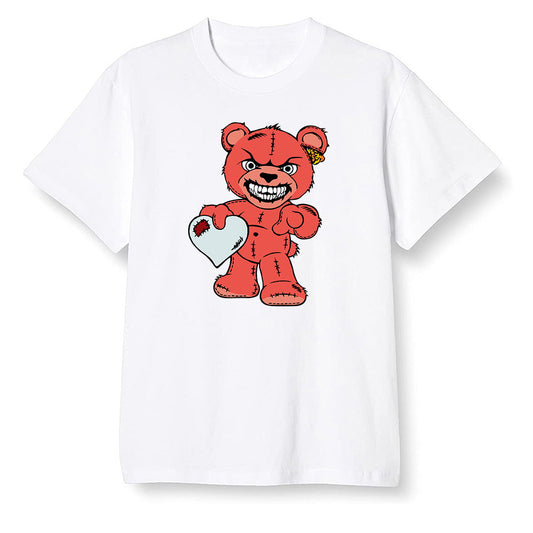 Pop Colour AJ6 Retro Black Infrared - Angry Teddy Bear - White Men T-shirt