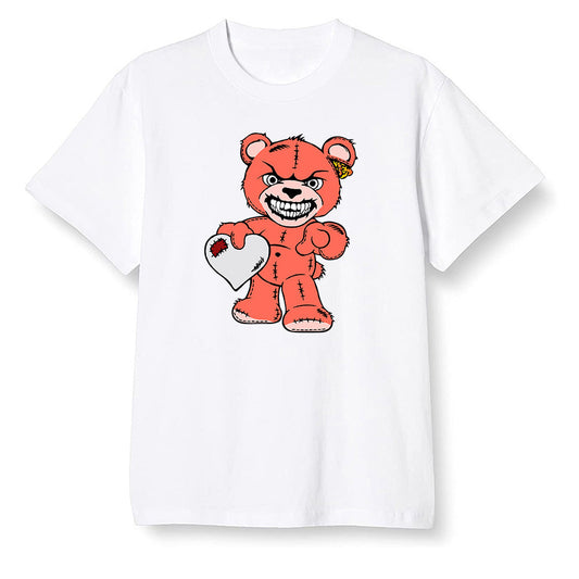 Pop Colour AJ6 Retro Tinker Hatfield - Angry Teddy Bear - White Men T-shirt