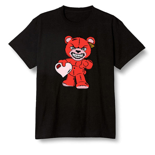 Pop Colour AJ6 Retro White Infrared - Angry Teddy Bear - Black Men T-shirt