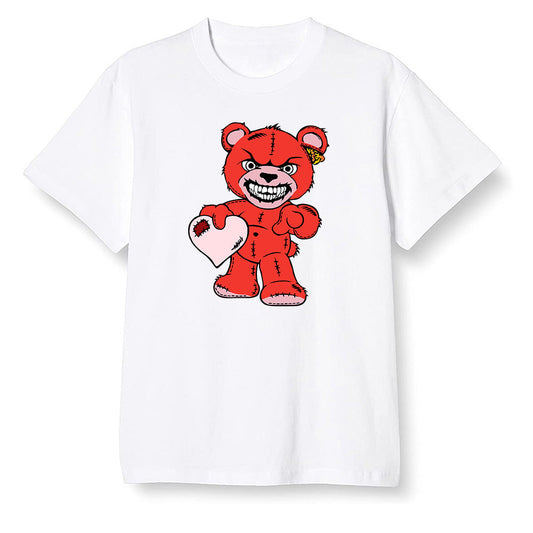 Pop Colour AJ6 Retro White Infrared - Angry Teddy Bear - White Men T-shirt