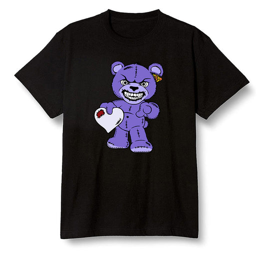 Pop Colour AJ6 Retro Ltr Flint - Angry Teddy Bear - Black Men T-shirt