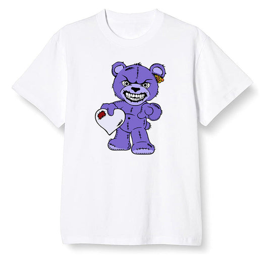 Pop Colour AJ6 Retro Ltr Flint - Angry Teddy Bear - White Men T-shirt
