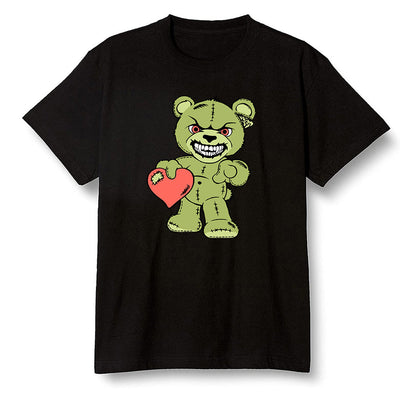 Pop Colour AJ6 Retro SP Travis Scott - Medium Olive - Angry Teddy Bear - Black Men T-shirt