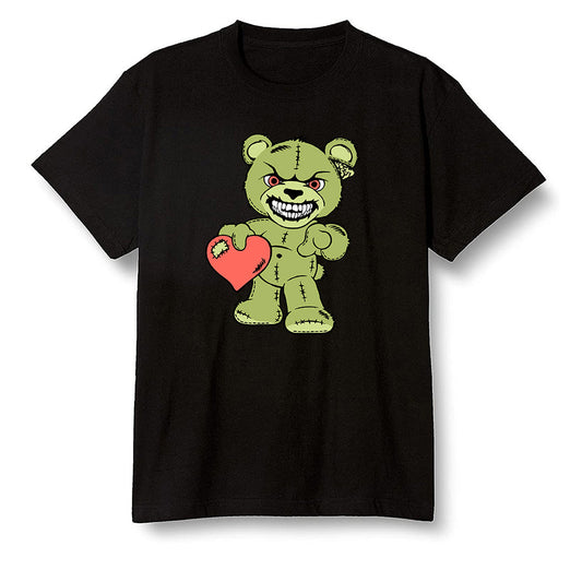 Pop Colour AJ6 Retro SP Travis Scott - Medium Olive - Angry Teddy Bear - Black Men T-shirt
