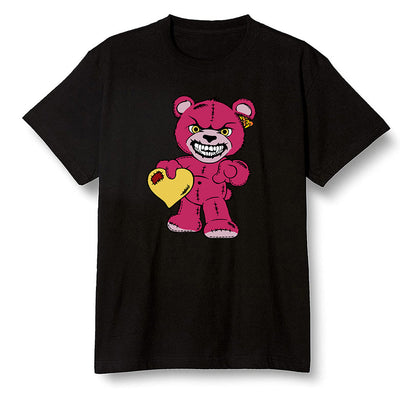 Pop Colour AJ6 Retro Bordeaux - Angry Teddy Bear - Black Men T-shirt