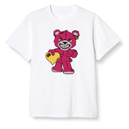 Pop Colour AJ6 Retro Bordeaux - Angry Teddy Bear - White Men T-shirt