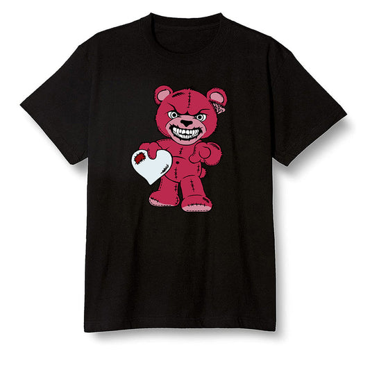 Pop Colour AJ6 Retro Carmine - Angry Teddy Bear - Black Men T-shirt