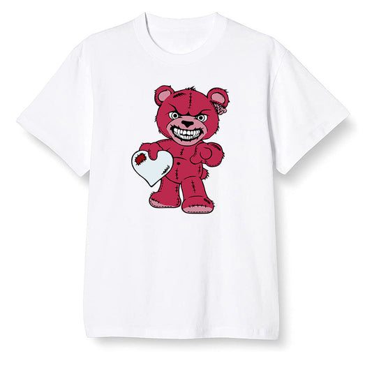Pop Colour AJ6 Retro Carmine - Angry Teddy Bear - White Men T-shirt
