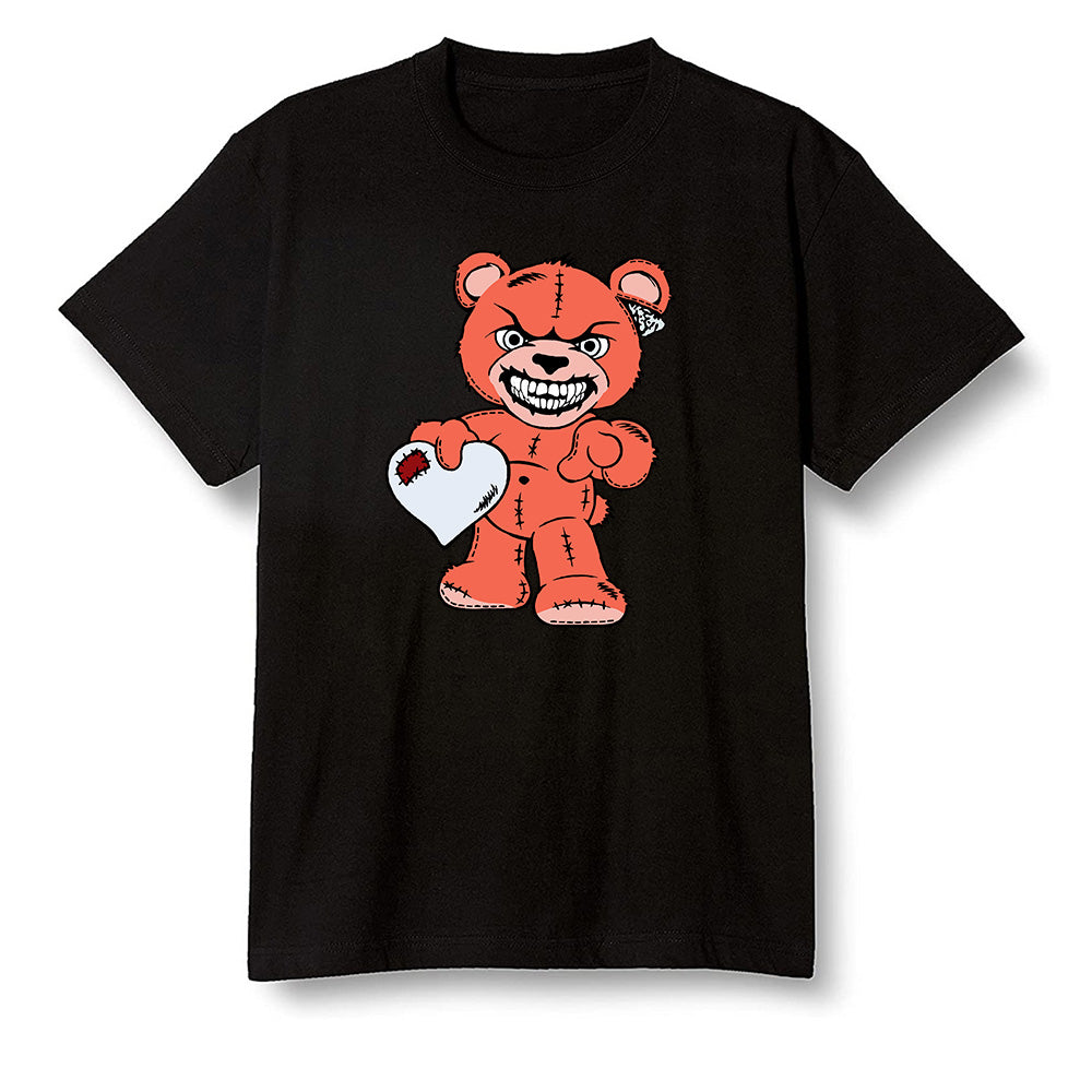 Pop Colour AJ6 Retro Psg Iron Grey Infrared - Angry Teddy Bear - Black Men T-shirt