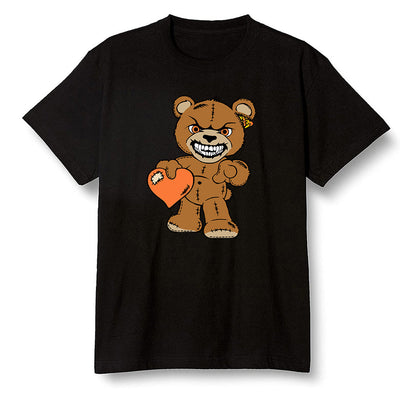 Pop Colour AJ6 Retro SP Travis Scott British Khaki - Angry Teddy Bear - Black Men T-shirt