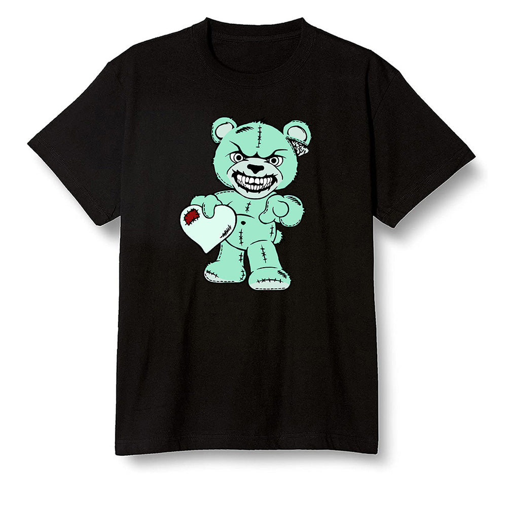 Pop Colour AJ6 Tiffany Blue - Angry Teddy Bear - Black Men T-shirt