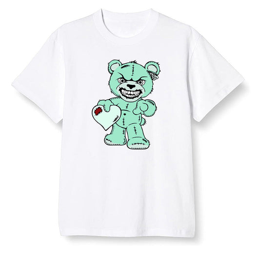 Pop Colour AJ6 Tiffany Blue - Angry Teddy Bear - White Men T-shirt