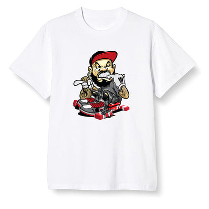Pop Colour AJ1 Low Black Toe - Bagg$ - White Men T-shirt
