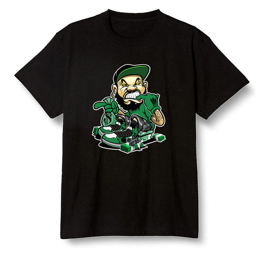 Pop Colour AJ1 Retro High OG Pine Green J10443 - Bagg$ - Black Men T-shirt