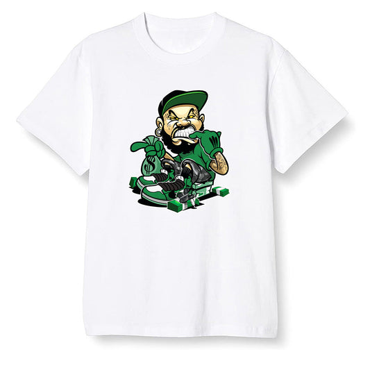 Pop Colour AJ1 Retro High OG Pine Green J10443 - Bagg$ - White Men T-shirt