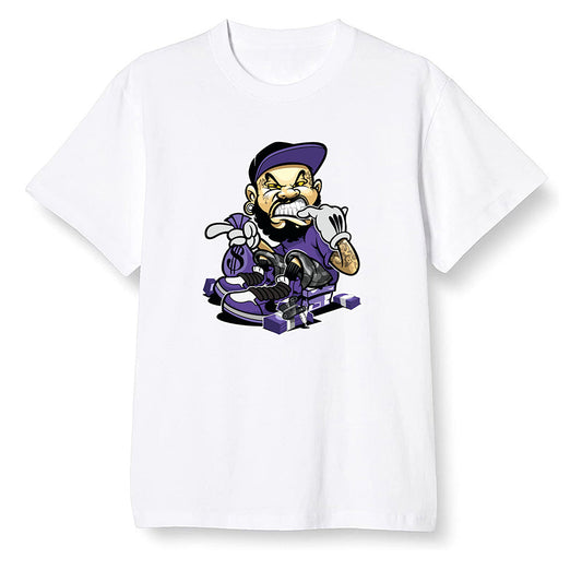 Pop Colour AJ1 Retro High OG Court Purple - Bagg$ - White Men T-shirt