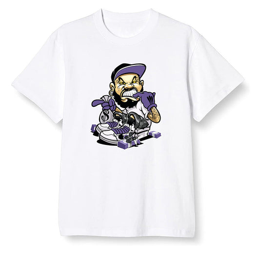 Pop Colour AJ1 High OG Court Purple - Bagg$ - White Men T-shirt