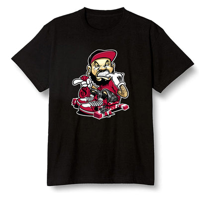 Pop Colour AJ13 Retro Gym Red Flint Grey - Bagg$ - Black Men T-shirt