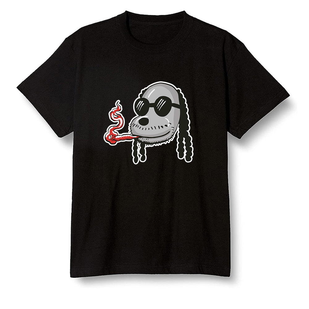 Pop Colour AJ1 Low Black Toe - Boring Snoop Dogg - Black Men T-shirt